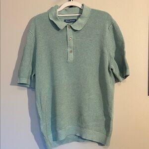 Tommy Bahama Playa Blanca Sweater Polo In Mint Green 100% Cotton